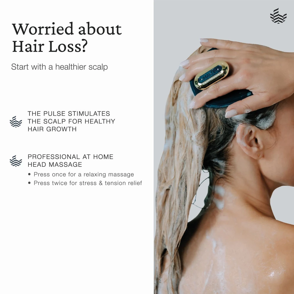 Manta Pulse Deep Ocean Blue | Professional Head Massage at Home